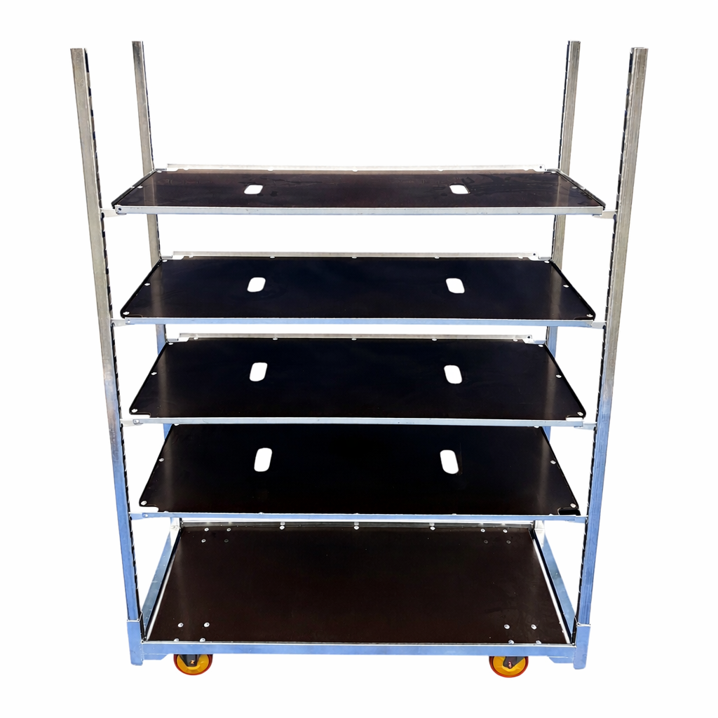 deense kar nieuw met standaard wielen incl. 4 platen en staanders 1350