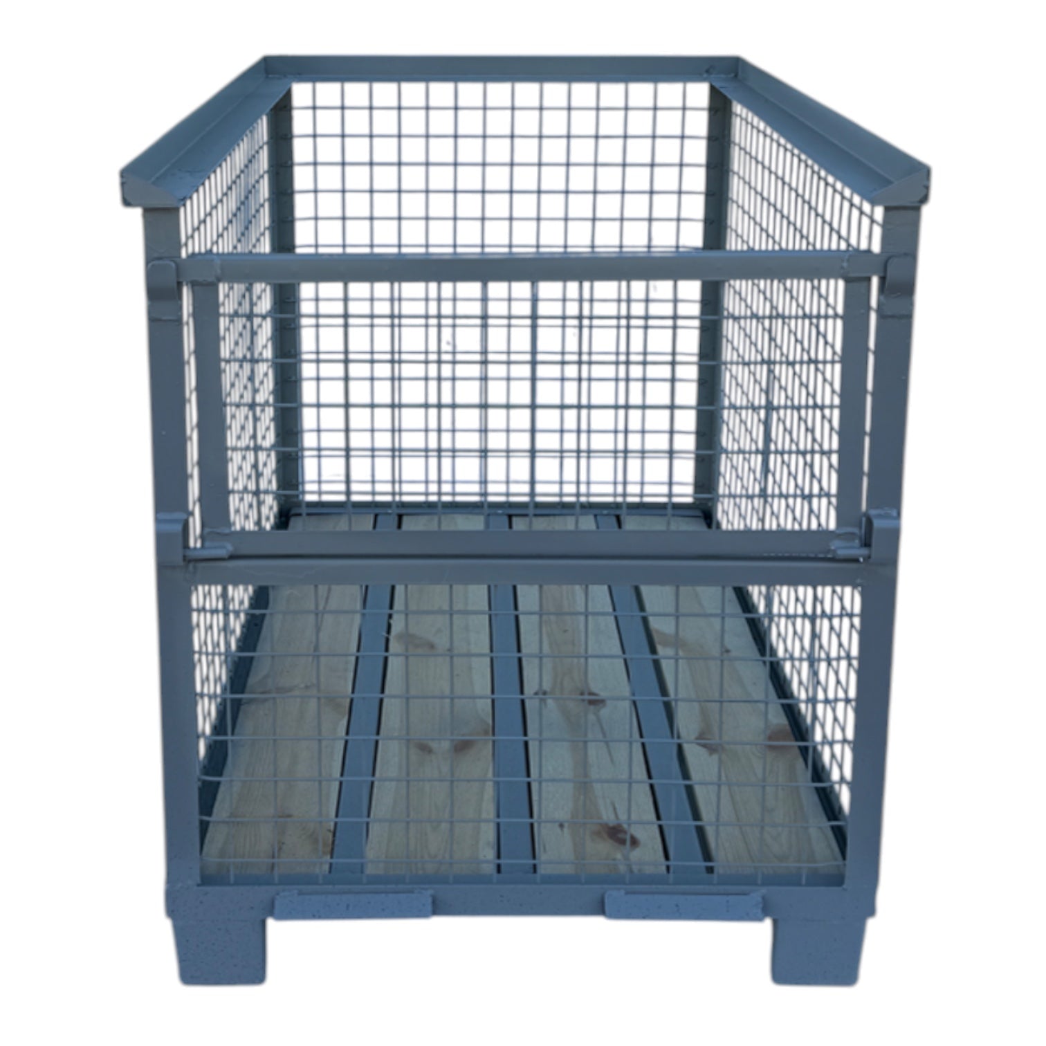 gitterbox gb021 met 1 klep grijs 1240 x 835 x 970 mm