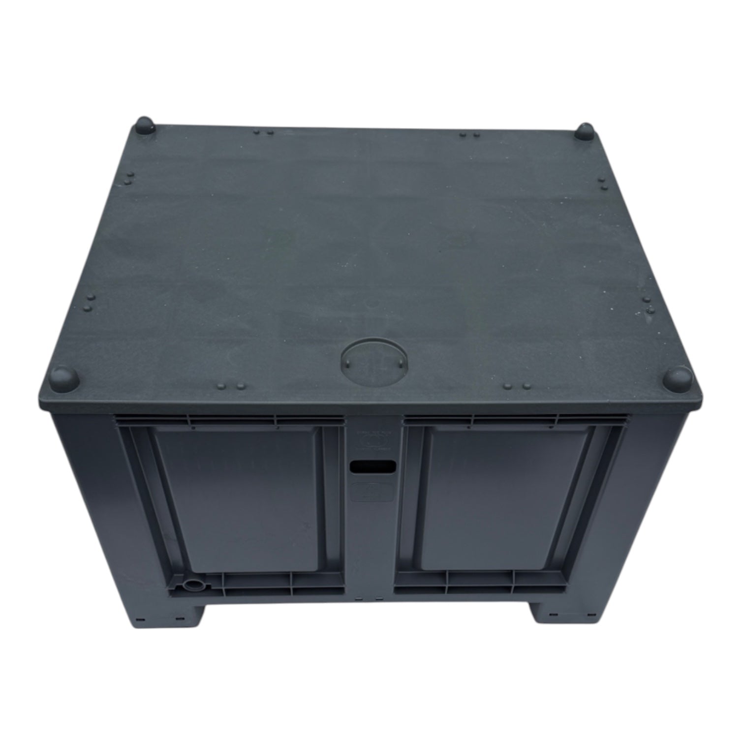 kunststof palletbox pb011 nieuw zwart 1200 x 1000 x 830 mm