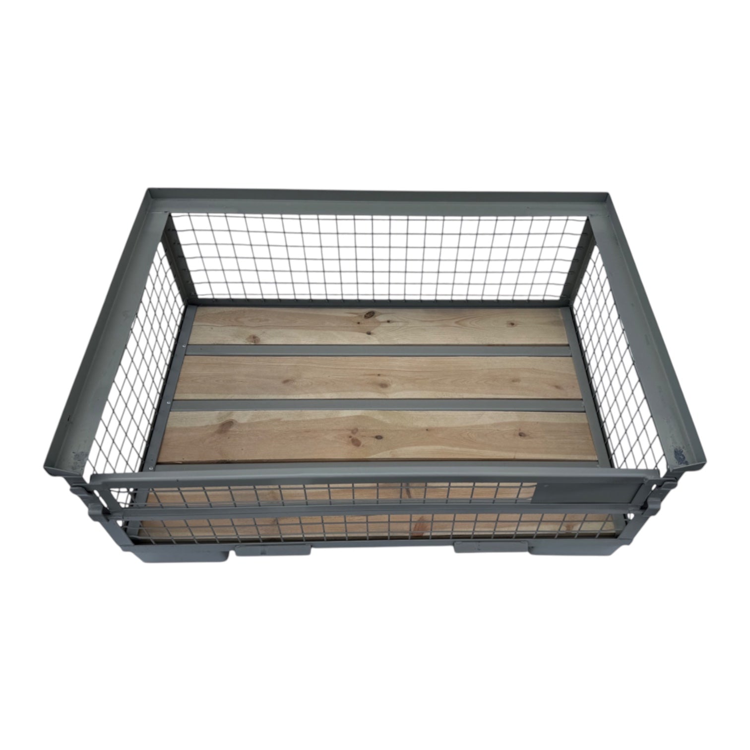 Gitterbox GB010A XL half hout met staal nieuw grijs 1240 x 1035 x 550 mm - Afbeelding 13