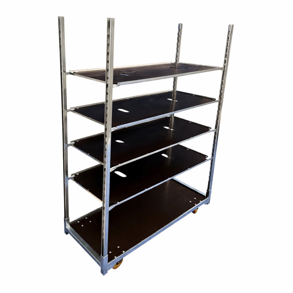 Deense kar nieuw met rubberen wielen incl. 4 platen en staanders 1350 x 570 mm - Afbeelding 7