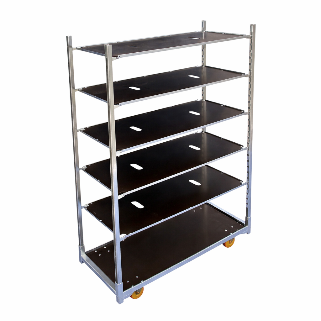 deense kar nieuw met standaard wielen incl. 5 platen en staanders 1350