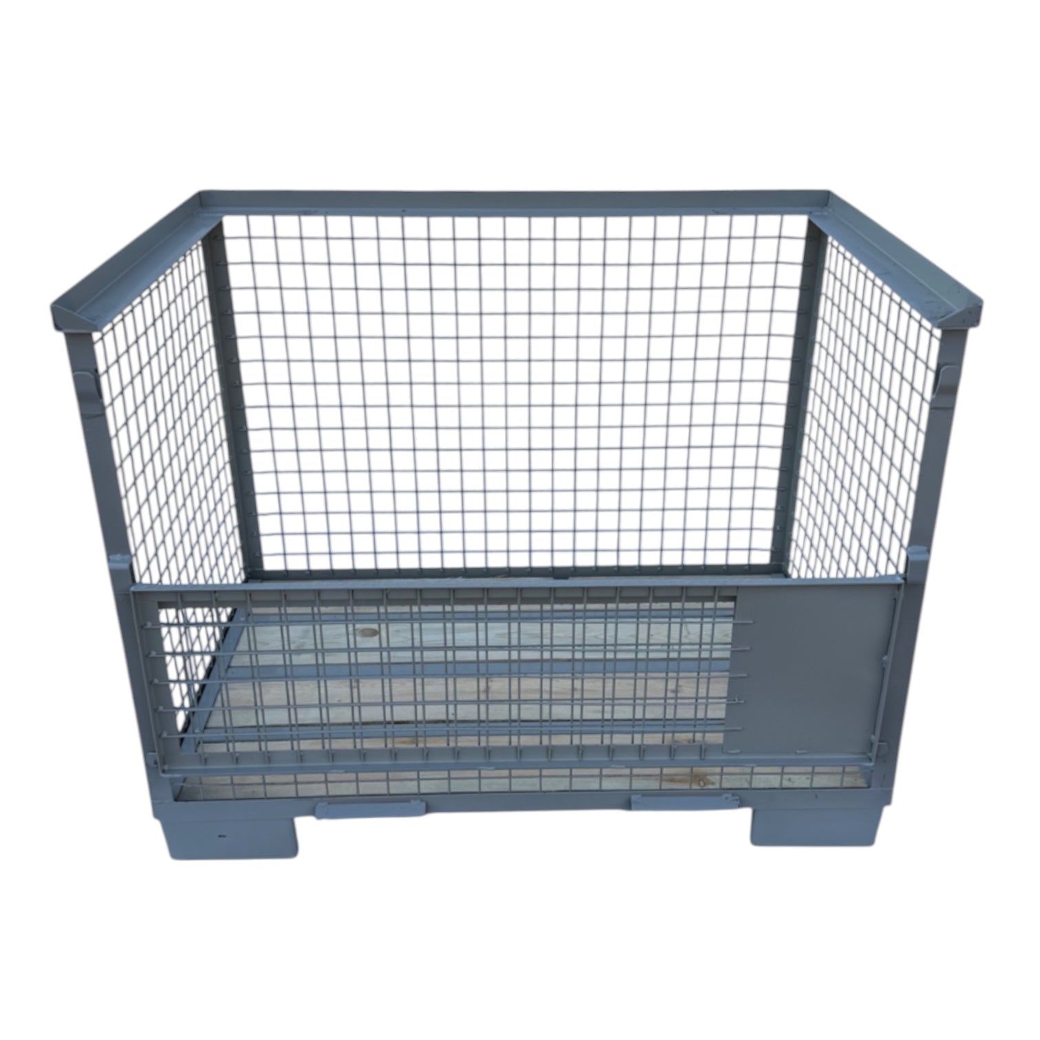 gitterbox gb007a xl hout met staal nieuw grijs 1240 x 1035 x 970 mm