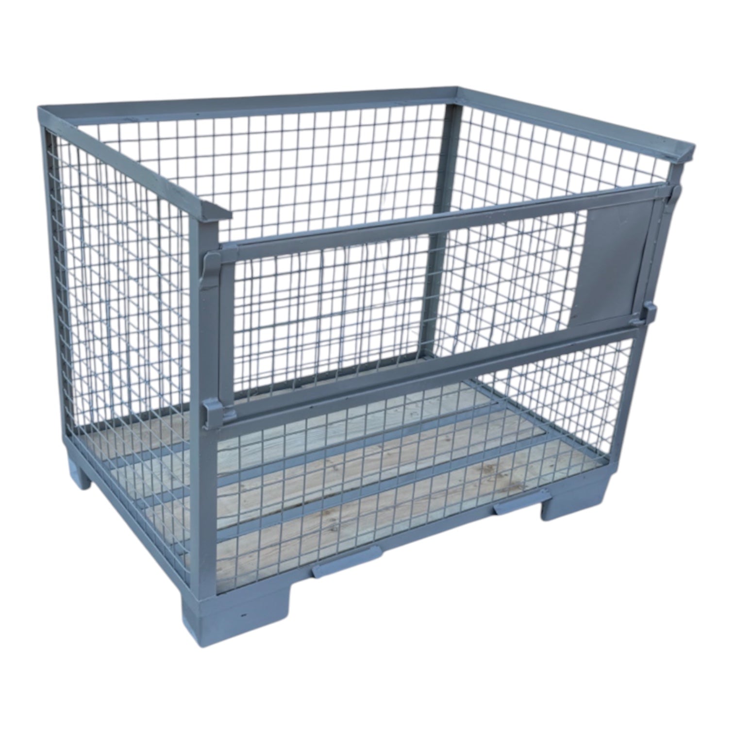 Gitterbox GB007A XL hout met staal nieuw grijs 1240 x 1035 x 970 mm - Afbeelding 11