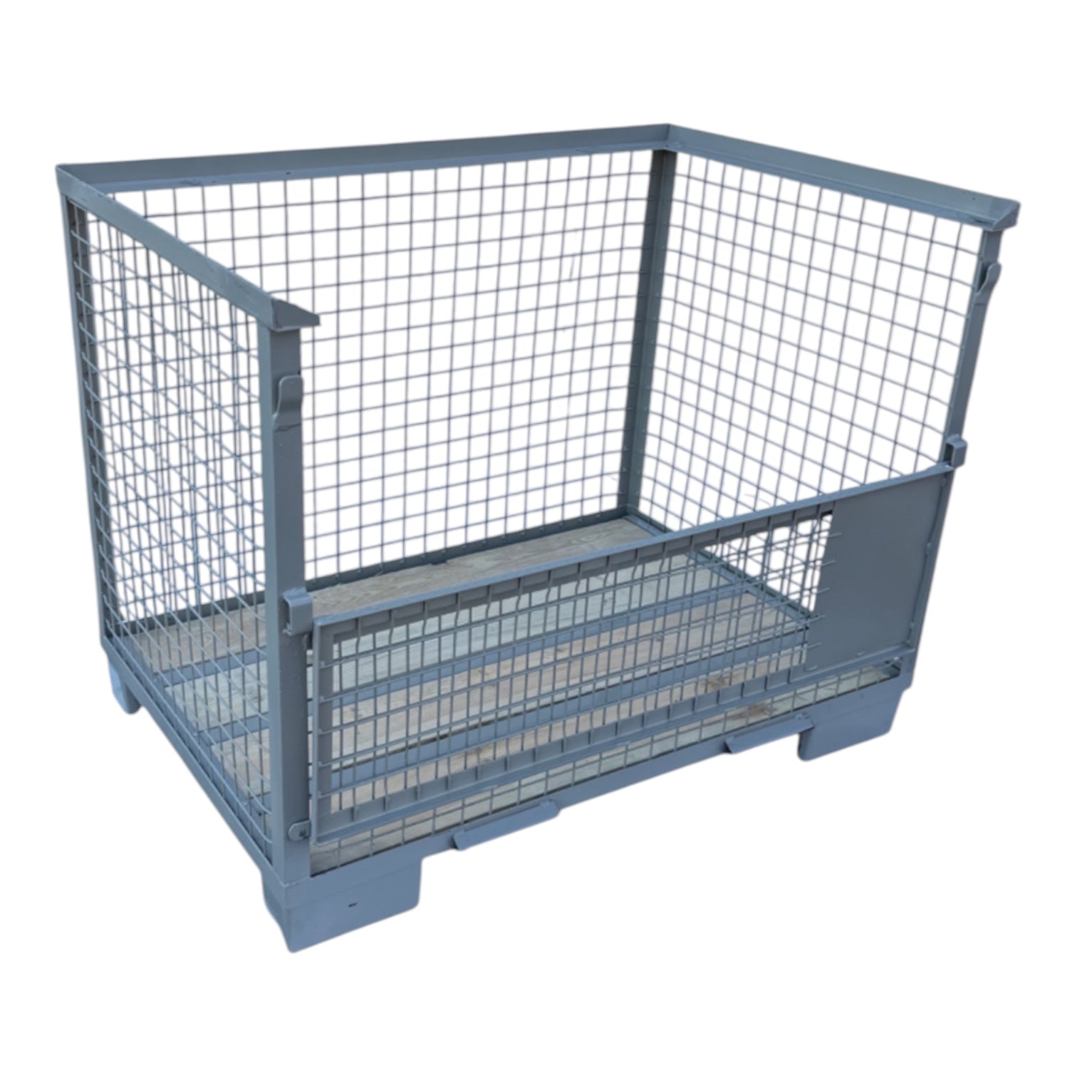 gitterbox gb007a xl hout met staal nieuw grijs 1240 x 1035 x 970 mm