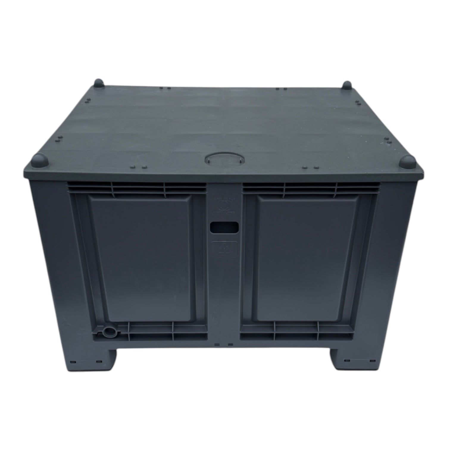 kunststof palletbox pb011 nieuw zwart 1200 x 1000 x 830 mm
