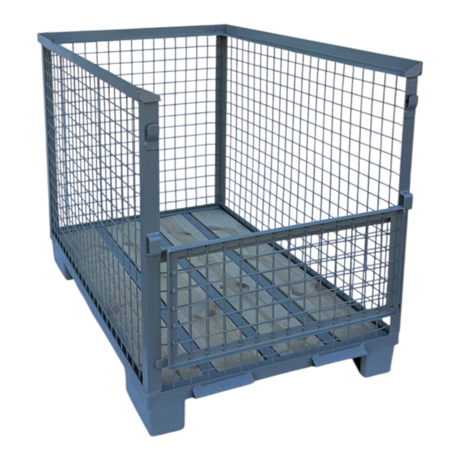 gitterbox gb021 met 1 klep grijs 1240 x 835 x 970 mm