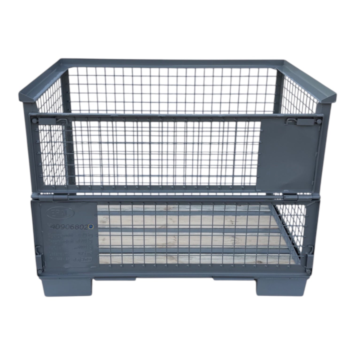 gitterbox gb002 uic norm nieuw grijs 1240 x 835 x 970 mm