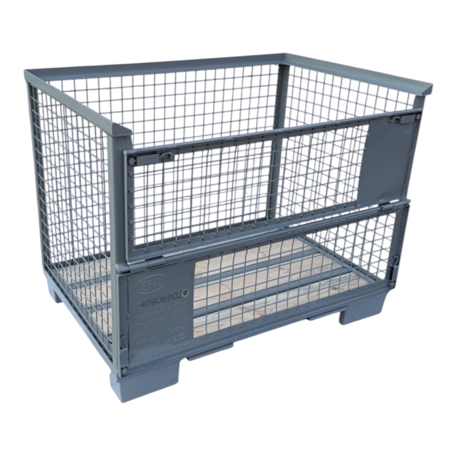 Gitterbox GB002 UIC norm nieuw grijs 1240 x 835 x 970 mm - Afbeelding 11