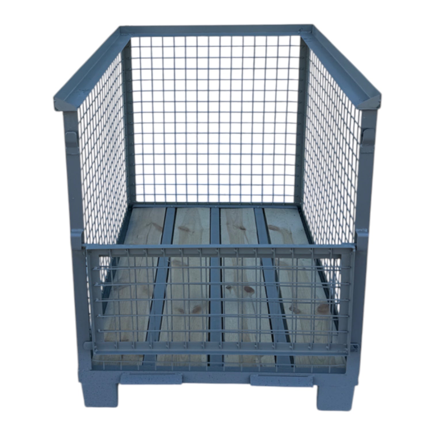 gitterbox gb021 met 1 klep grijs 1240 x 835 x 970 mm