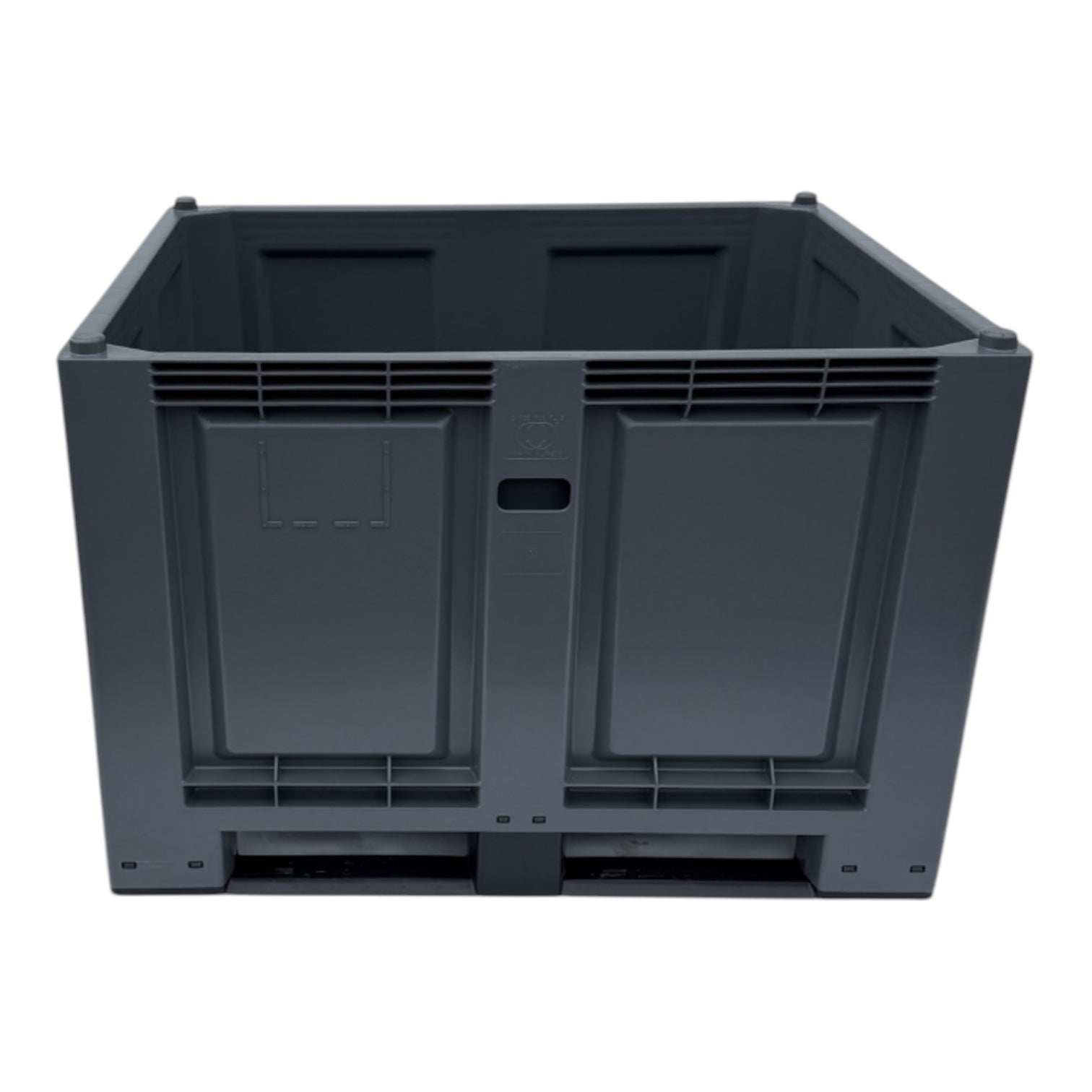 kunststof palletbox pb010 nieuw zwart 1200 x 1000 x 830 mm