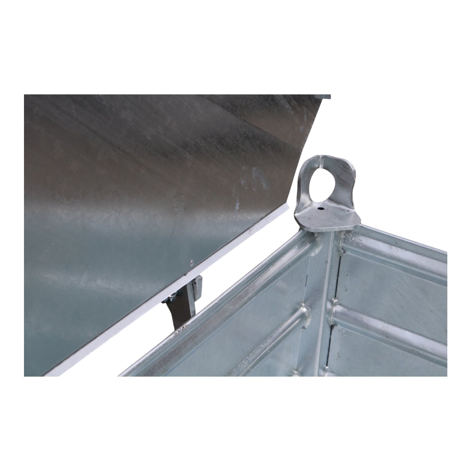verzinkte stapelbak l met 2 kleppen vaste constructie 800 x 1200 x 500